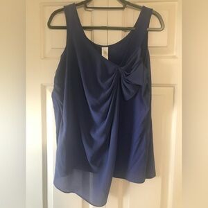 mark. Navy Blue Tank Top with Bow Detail
